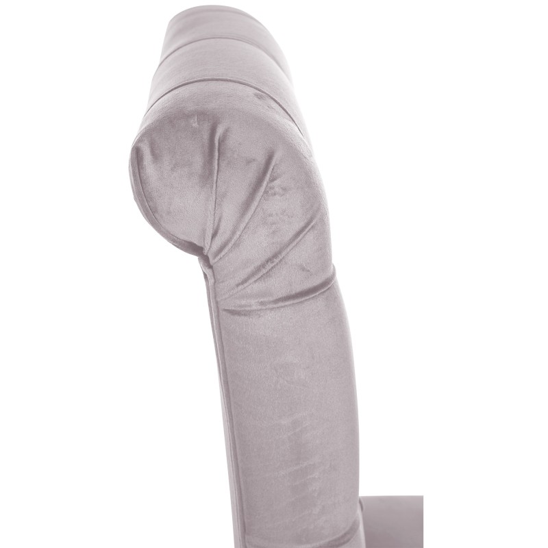 Silla de comedor Lisburn en terciopelo gris