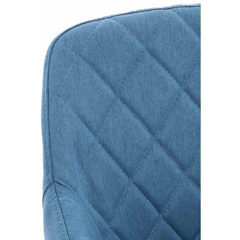 Silla de comedor Shila, tela azul
