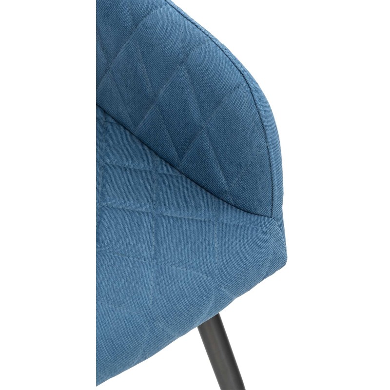 Silla de comedor Shila, tela azul