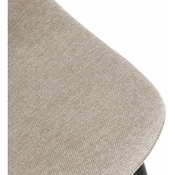 Silla de comedor Napier, tapizada en tela color crema