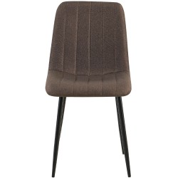 Silla Dijon, tela marrón