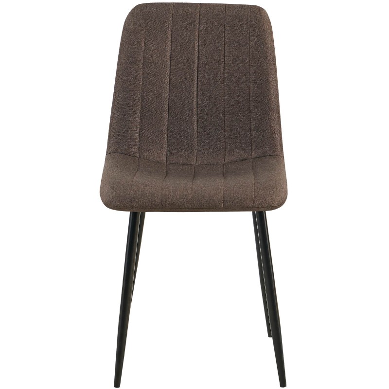 Silla Dijon, tela marrón