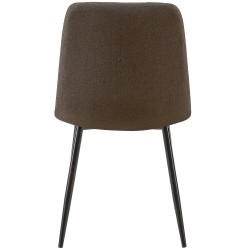 Silla Dijon, tela marrón