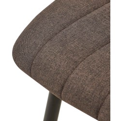 Silla Dijon, tela marrón