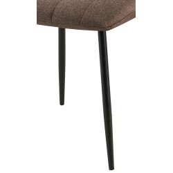 Silla Dijon, tela marrón