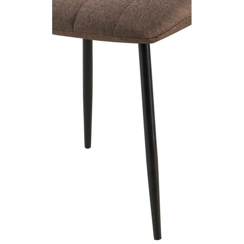 Silla Dijon, tela marrón