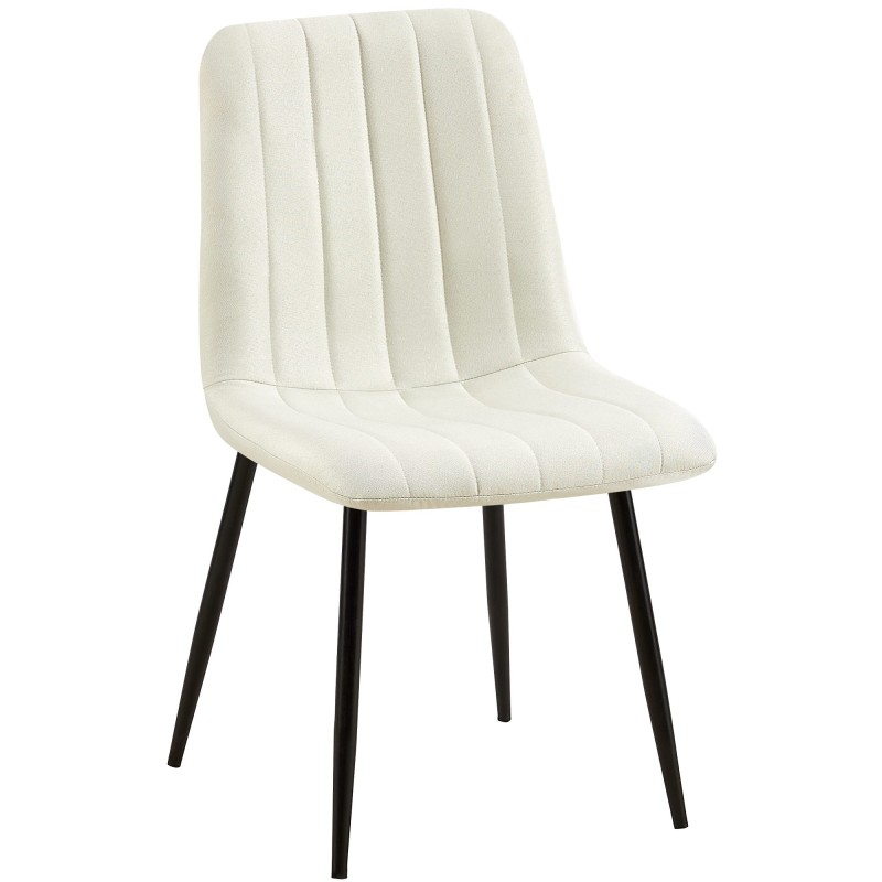 Silla Dijon, tela color crema