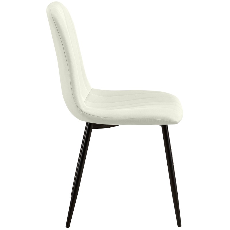 Silla Dijon, tela color crema