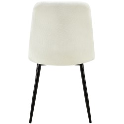 Silla Dijon, tela color crema