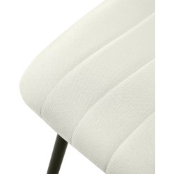 Silla Dijon, tela color crema