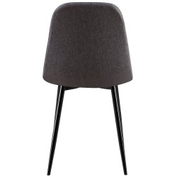 Silla Giverny, tela gris oscuro