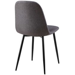 Silla Giverny, tela gris oscuro