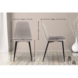 Silla Giverny, tela gris