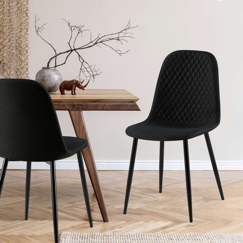 Silla Giverny, tela negra