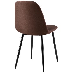 Silla Giverny, tela marrón