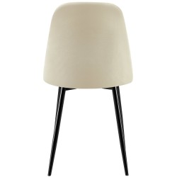 Sillón Giverny, tapizado en tela color crema