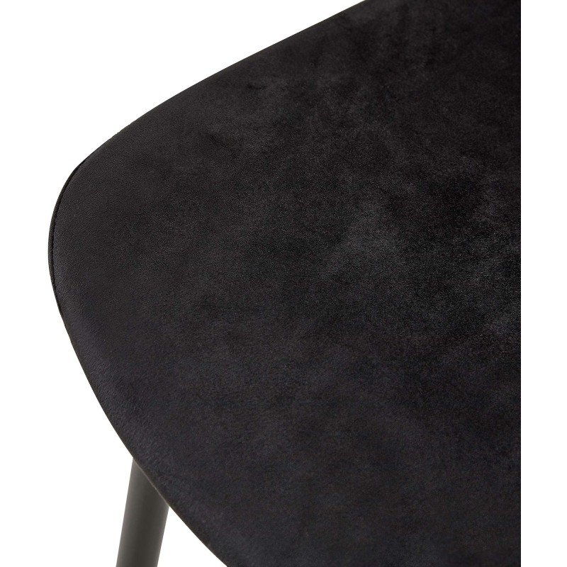 Sillón Giverny, terciopelo, negro