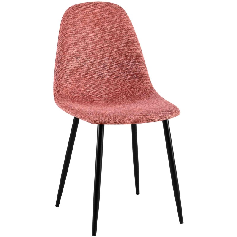 Silla de comedor Napier, tela naranja