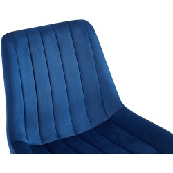 Silla Rahden en terciopelo azul
