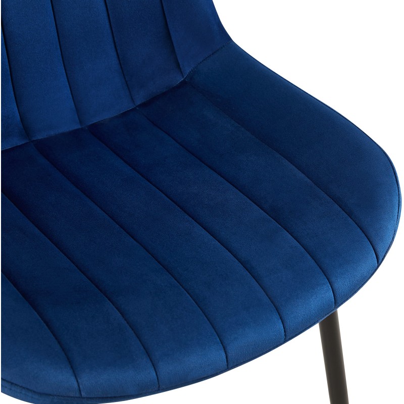 Silla Rahden en terciopelo azul