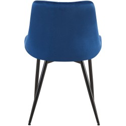 Silla Rahden en terciopelo azul