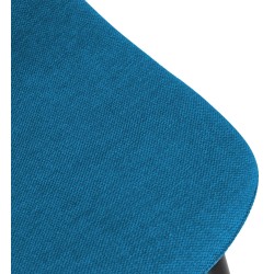 Juego de 4 sillas de comedor Napier en tela azul