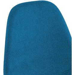 Juego de 4 sillas de comedor Napier en tela azul
