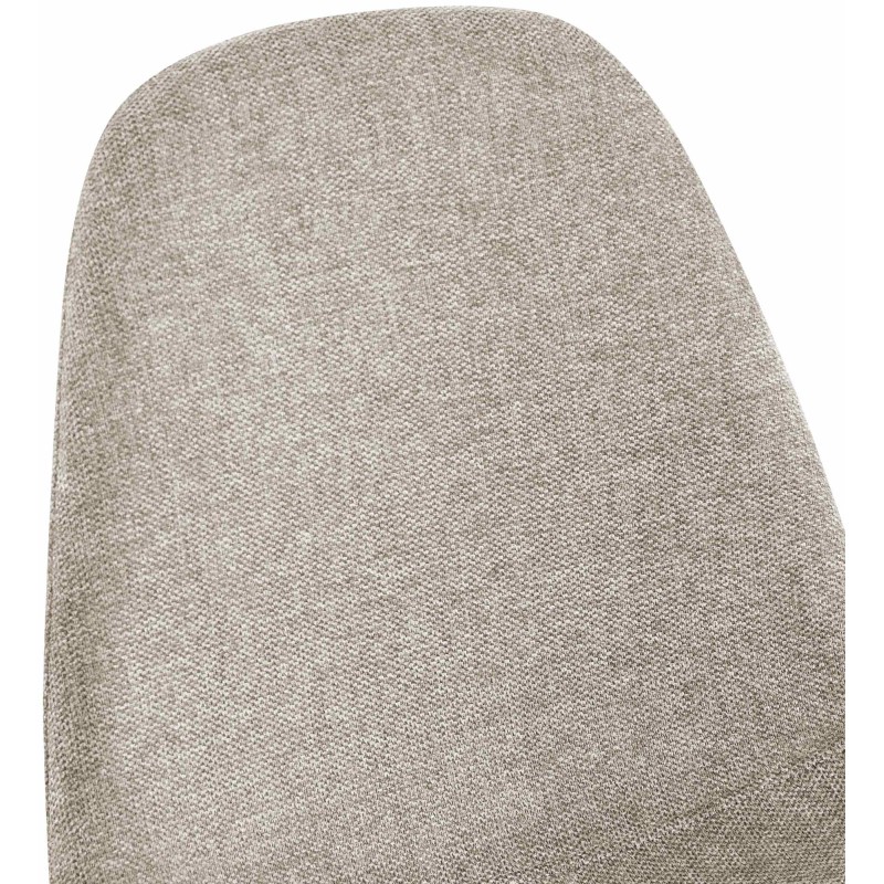 Juego de 4 sillas de comedor Napier en tela color crema