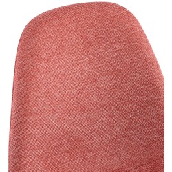 Juego de 4 sillas de comedor Napier en tela naranja