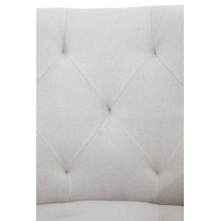 Silla de comedor Langford, tapizada en tela beige.