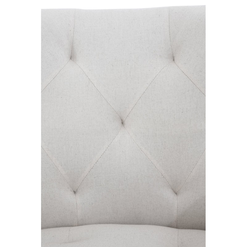 Silla de comedor Langford, tapizada en tela beige.