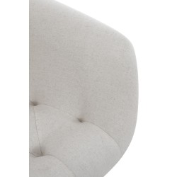 Silla de comedor Langford, tapizada en tela beige.