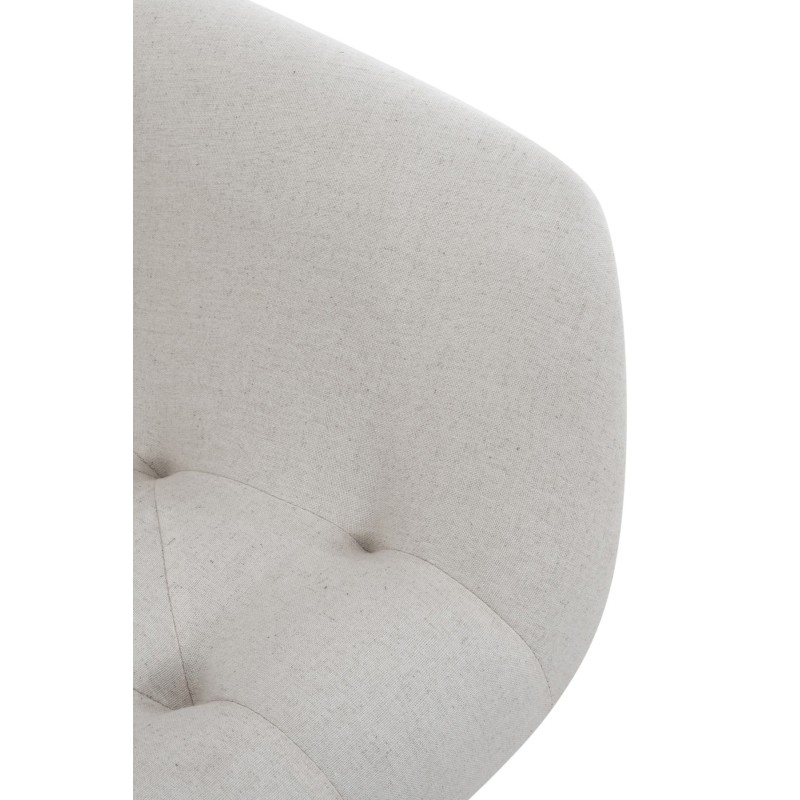 Silla de comedor Langford, tapizada en tela beige.