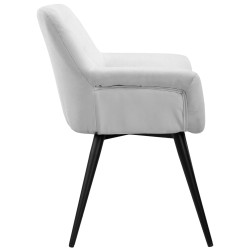 Silla de comedor Langford, imitación piel, blanca