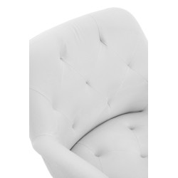 Silla de comedor Langford, imitación piel, blanca