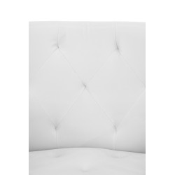 Silla de comedor Langford, imitación piel, blanca