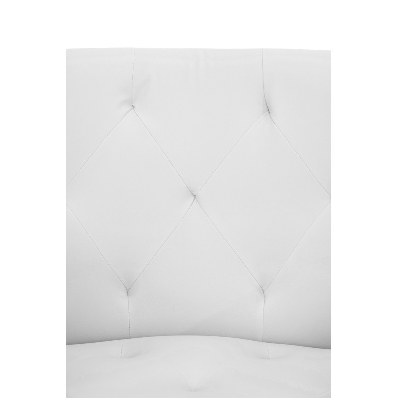 Silla de comedor Langford, imitación piel, blanca