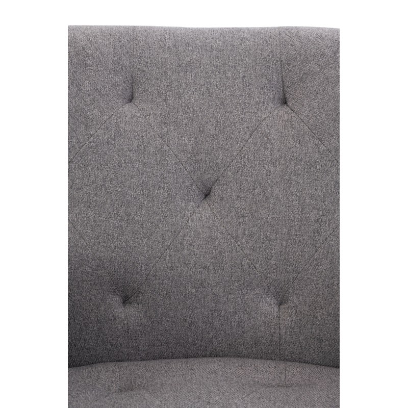 Silla de comedor Langford, tapizada en tela gris.