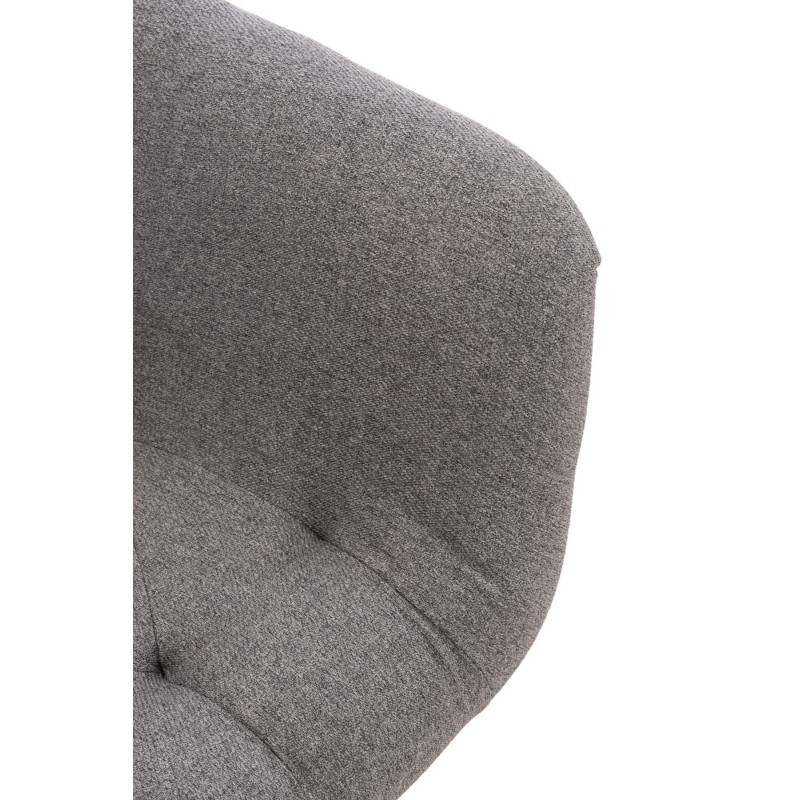 Silla de comedor Langford, tapizada en tela gris.