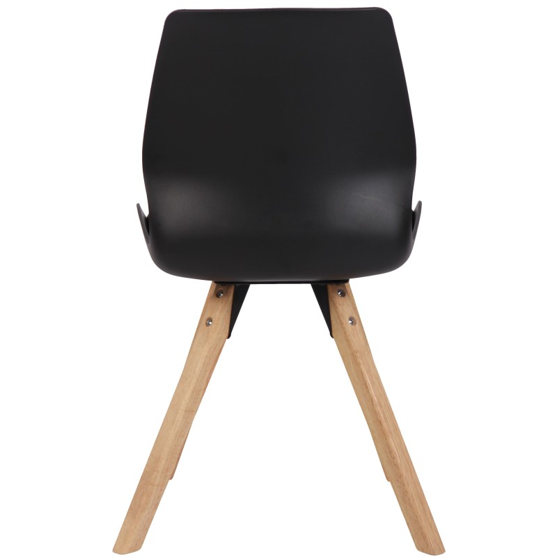 Silla Luna, de plástico, negra