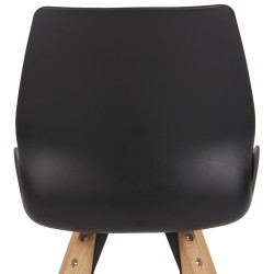 Silla Luna, de plástico, negra