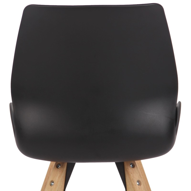 Silla Luna, de plástico, negra