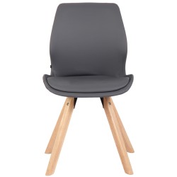 Sillón Luna, piel sintética gris