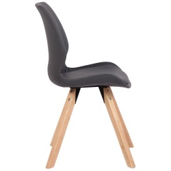 Sillón Luna, piel sintética gris