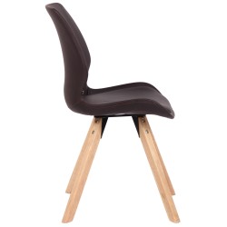 Sillón Luna, piel sintética, marrón