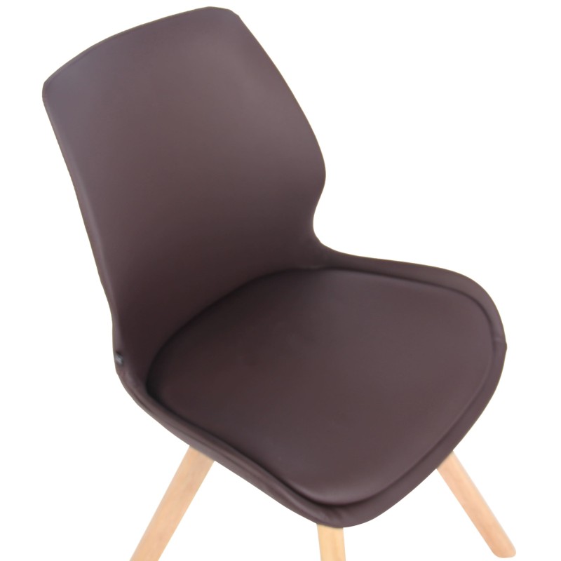 Sillón Luna, piel sintética, marrón