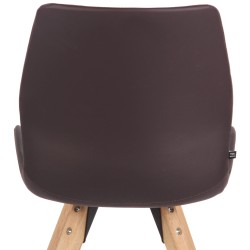 Sillón Luna, piel sintética, marrón