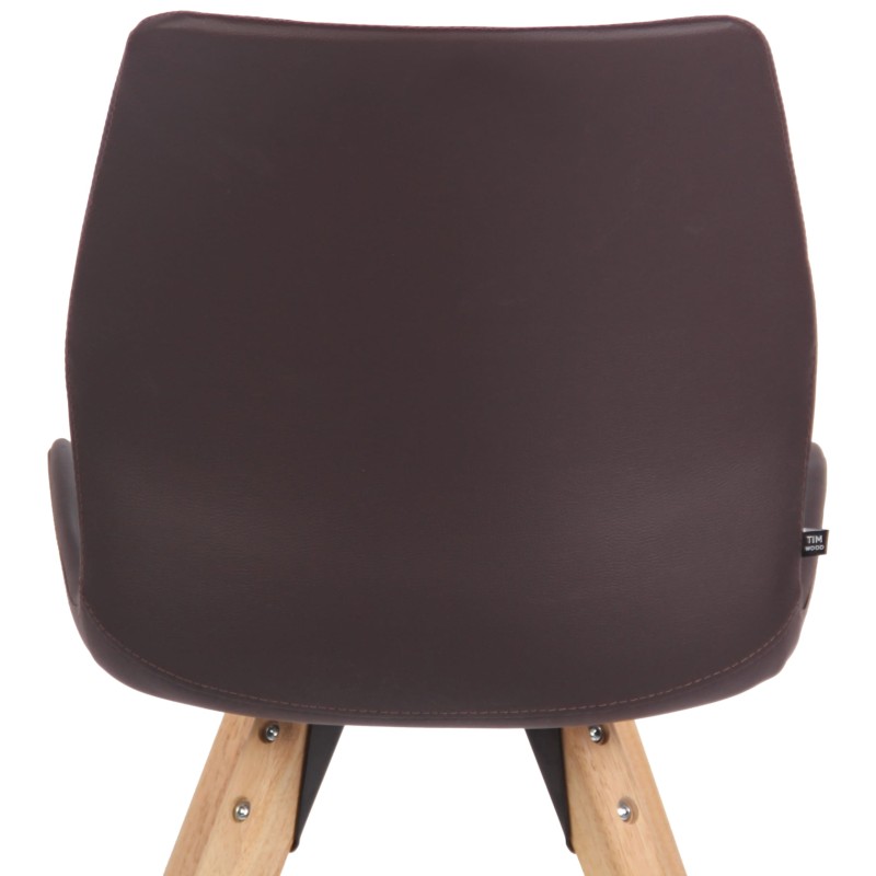 Sillón Luna, piel sintética, marrón