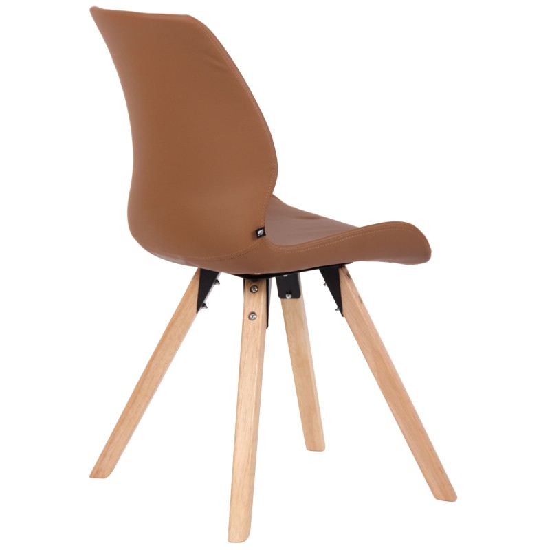 Sillón Luna, piel sintética, marrón claro