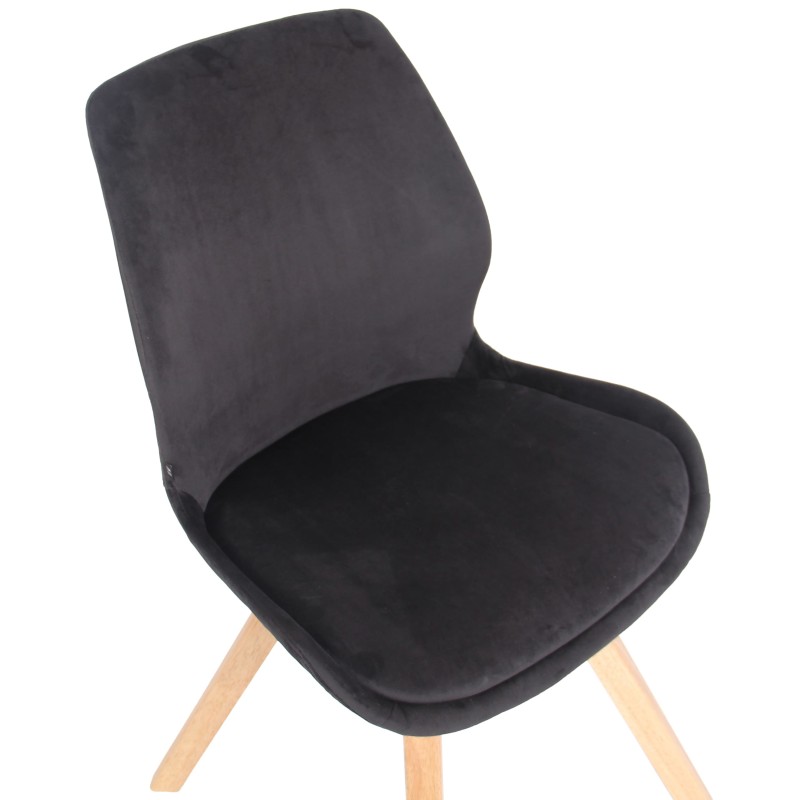 Sillón Luna, terciopelo, negro